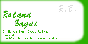 roland bagdi business card